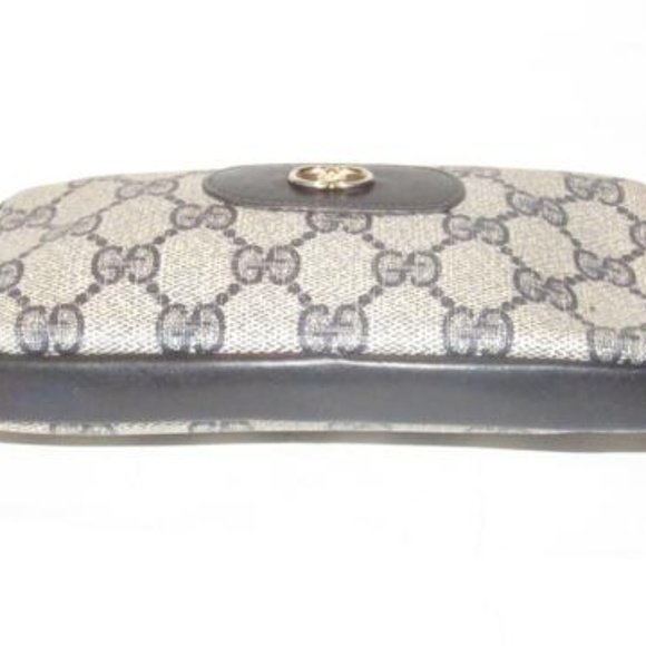 Gucci Navy Blue Large G Logo Print Coated Canvas - Picture 6 of 9